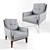 Natuzzi Amicizia Armchair: Transitional Style and Unparalleled Comfort 3D model small image 1