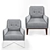 Natuzzi Amicizia Armchair: Transitional Style and Unparalleled Comfort 3D model small image 2