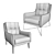 Natuzzi Amicizia Armchair: Transitional Style and Unparalleled Comfort 3D model small image 3