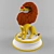 Roaring Circus Lion Figurine 3D model small image 1