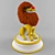 Roaring Circus Lion Figurine 3D model small image 2