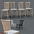 Stylish Family Chairs: Scandinavian Design 3D model small image 1