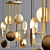 Elegant Brass Ceiling Lamp 3D model small image 1