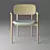 Elegant Ash Wood Chair 3D model small image 1