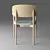 Elegant Ash Wood Chair 3D model small image 2