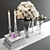 Eternal Love Set - Candle & Roses 3D model small image 2