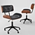 Sleek Mid-century Office Chair 3D model small image 1