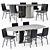 Sleek PIL Chair & MELLOW Table 3D model small image 1