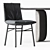 Sleek PIL Chair & MELLOW Table 3D model small image 2