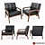 Elegant Tuscon Armchair, Stylish Comfort 3D model small image 1