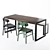 Stylish Norrala Ronninge Dining Set 3D model small image 1