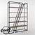 Industrial Loft Wood and Metal Rack 3D model small image 1