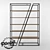 Industrial Loft Wood and Metal Rack 3D model small image 2