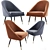 Elegant Audrey Tub Lounge Chair Set 3D model small image 1