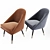 Elegant Audrey Tub Lounge Chair Set 3D model small image 2