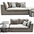 Minimalist Hamilton Corner Sofa 3D model small image 2