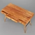 Modern Brown Wood Writing Desk 3D model small image 3