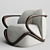 Giorgetti Portland Hug Armchair 3D model small image 3