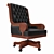 Elegant Chesterfield Director Chair 3D model small image 1