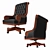 Elegant Chesterfield Director Chair 3D model small image 2