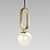 Modern Golden Pendant Light 3D model small image 1