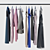 Stylish Hanging Garments 3D model small image 3