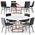 Elegant Dining Set: Bonaldo PIL Chair & MASS TABLE 3D model small image 1