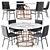 Elegant Dining Set: Bonaldo PIL Chair & MASS TABLE 3D model small image 4