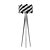 Denisa Floor: A Modern Contrast Floor Lamp 3D model small image 1