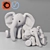 Soft Baby Elephant Plush Toy 3D model small image 3