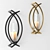 Elegant Glass Candle Wall Decor 3D model small image 1