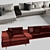 Elegant and Modern Poliform Mondrian Sofa 3D model small image 2
