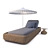 Manutti Kobo Sun Lounger: Stylish Outdoor Relaxation 3D model small image 1