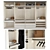 Modern Illuminated Wardrobe with LED Doors 3D model small image 2