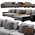 Sophisticated and Stylish: Minotti Daniels Sofa 3D model small image 1