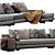 Sophisticated and Stylish: Minotti Daniels Sofa 3D model small image 2