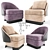 Luxurious Minotti Lawson Large Armchair 3D model small image 1