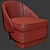 Luxurious Minotti Lawson Large Armchair 3D model small image 3