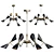 Modern Mid-Century 12-Light Chandelier 3D model small image 1