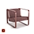 Durable Metal Frame Chair 3D model small image 1