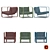 Durable Metal Frame Chair 3D model small image 2