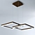 VIOKEF Linus Brown Pendant Light 3D model small image 1