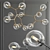 Elegant Molecular Brass Chandelier 3D model small image 1