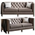 Luxurious Camille Leather Sofa 3D model small image 1