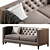 Luxurious Camille Leather Sofa 3D model small image 2