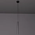 Sleek Black Aluminum Pendant Light 3D model small image 1