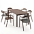Neva Artisan Chair & Table Set 3D model small image 1