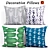 Decorative Pillow Set - Nautical, Gray Arrow, Green, Blue Tribal 3D model small image 1