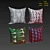 Decorative Pillow Set - Nautical, Gray Arrow, Green, Blue Tribal 3D model small image 2