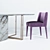 Indulgent Dining Set: Meridiani Plinto XW Table with Meridian Kita Chair 3D model small image 2